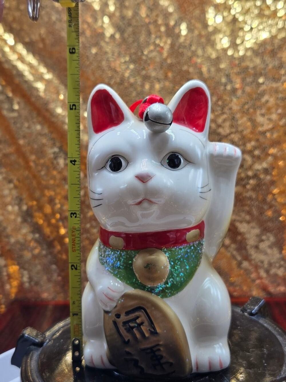 Vintage Japanese Maneki Neko Lucky Cat Figurine